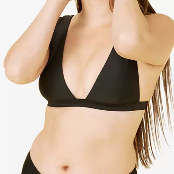 Summersalt Women’s Black The Plunge Bikini Top Size 8 - Picture 2 of 9